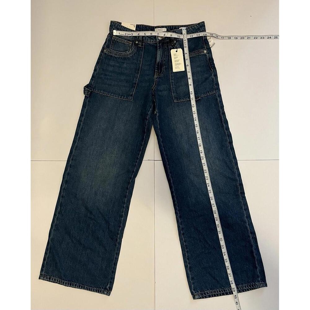 Forever 21 Women’s Mid Rise Utility Straight Leg Jeans Size 26